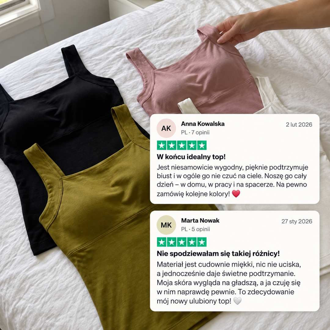 ComfiTop – Modelujący top z wbudowanym biustonoszem