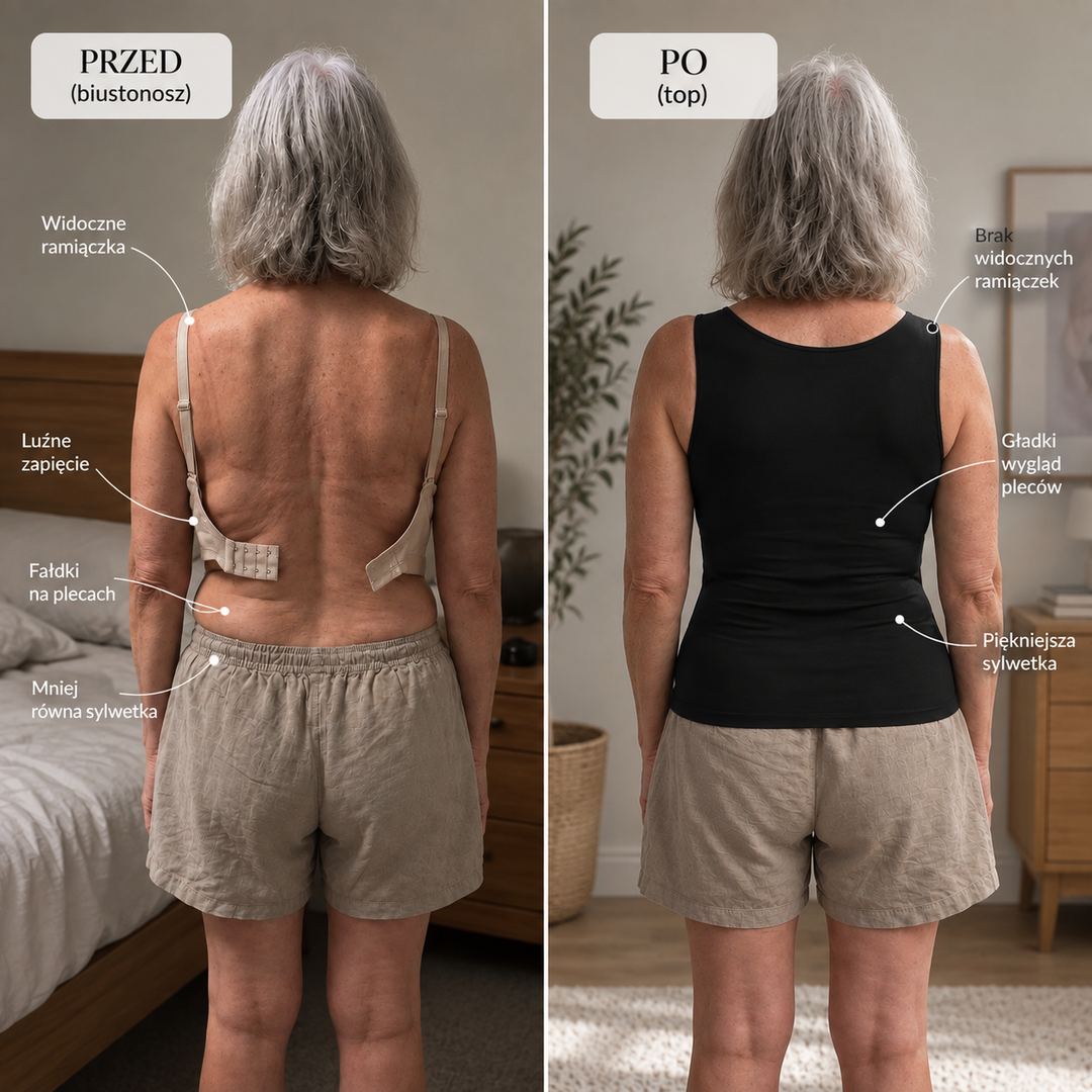 ComfiTop – Modelujący top z wbudowanym biustonoszem