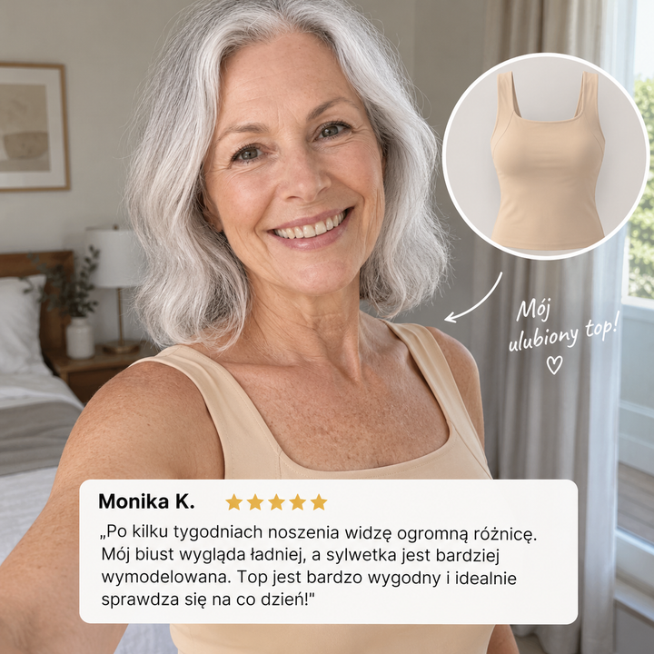 ComfiTop – Modelujący top z wbudowanym biustonoszem